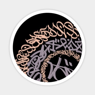 Calligraphy | Graffiti | Half-Ring Magnet